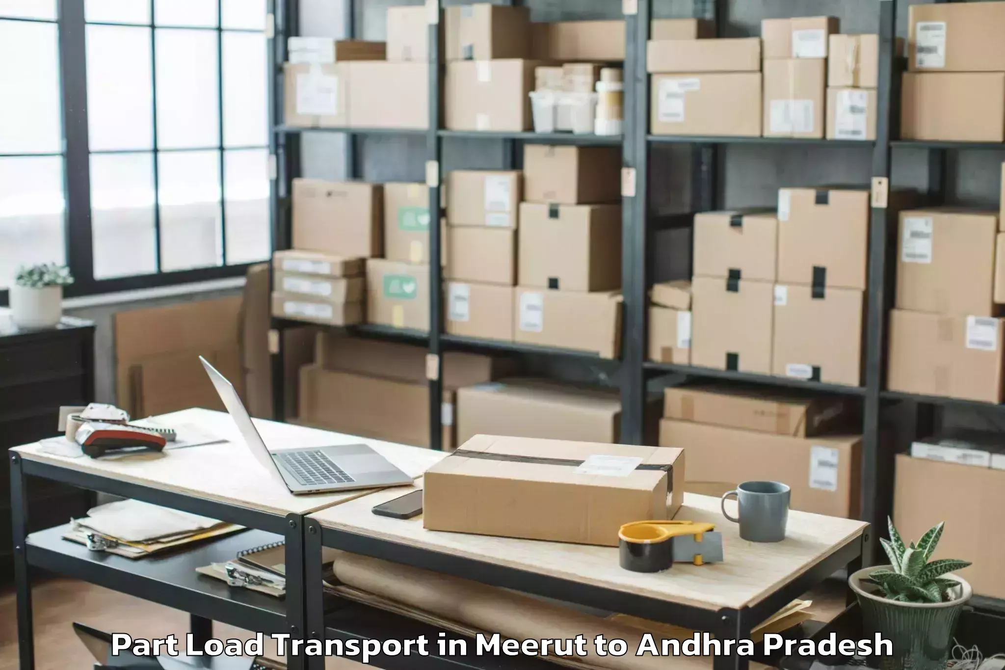 Expert Meerut to Naidupet Part Load Transport